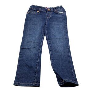Childrens Place Girls Skinny Jeans 4T Blue Adjustable Waist Denim Cotton Blend
